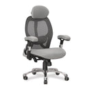 Grey Nautilus Designs Ergo ergonomic high back executive mesh chair with adjustable headrest and lumbar support.