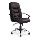 Leather-faced executive chair with high back and ruched panel detailing, designed by Nautilus Designs.