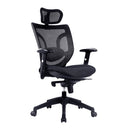 Black Newton high back mesh executive chair with integral headrest by Nautilus Designs, featuring ergonomic design and adjustable features.