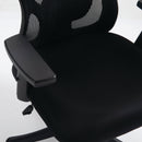 Close-up of Nautilus Designs Nimbus high back mesh office chair with adjustable arms, lumbar support, and nylon base.