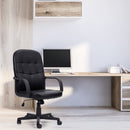 Nautilus Designs Orion black bonded leather manager's chair with high back and ergonomic design, suitable for office settings.