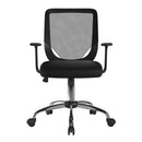 Black Ranger Mesh Back Task Operator Chair by Nautilus Designs with ergonomic design and adjustable armrests.