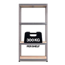 Nautilus Designs RB Boss 4-tier shelving unit with galvanised steel frame and MDF shelves, 1800x900x400mm, 300kg UDL capacity