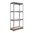Nautilus Designs RB Boss FastLok 4-tier shelving unit with galvanized steel frame and MDF shelves, 1600x750x350mm, 175kg UDL