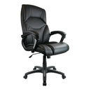 Black Wellington High Back Leather Effect Executive Chair by Nautilus Designs with padded armrests and ergonomic design.