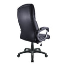 Side view of Nautilus Designs Wellington high back leather effect executive chair with padded armrests and adjustable height.