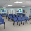 Taurus Stackable Meeting Room Chair With Black Frame & Fixed Arms - NWOF