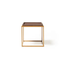 Parma Square Side Table With Matt Gold Steel Frame & Venus Top - NWOF