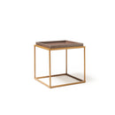 Parma Square Side Table With Matt Gold Steel Frame & Venus Top - NWOF