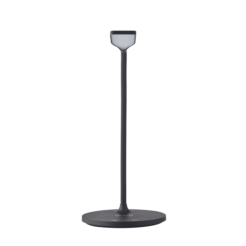 Portia LED Desk Lamp With Wireless QI Charger - Black