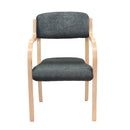 Prague Wooden Conference Chair With Arms