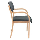 Prague Wooden Conference Chair With Arms