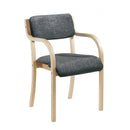 Prague Wooden Conference Chair With Arms