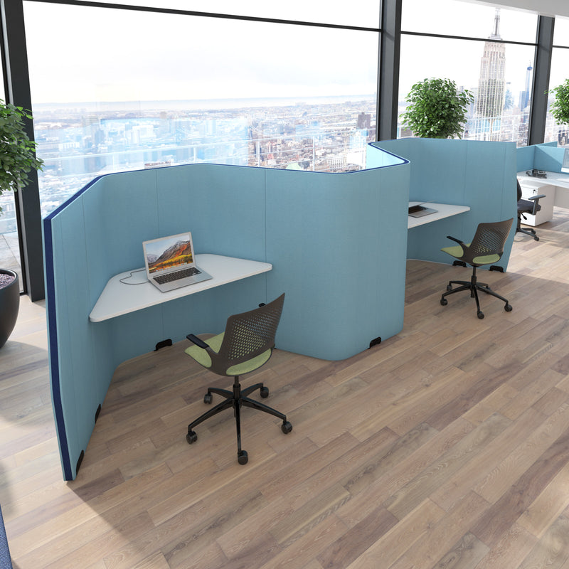 Priva Hexagonal Left Hand Workstation Pod 1500mm High - NWOF