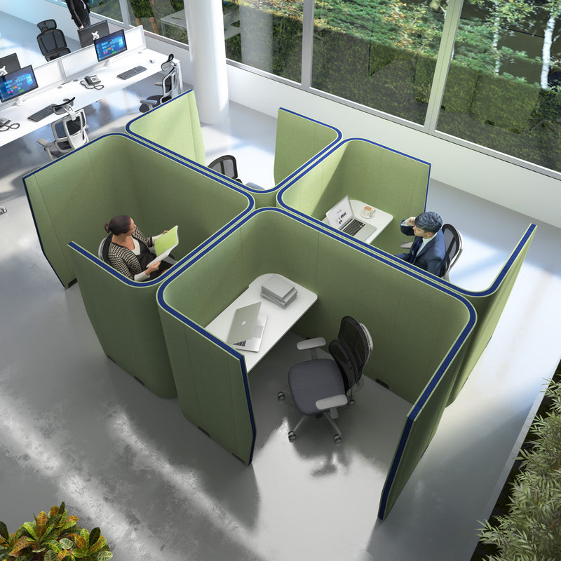 Priva Study Rectangular Workstation Pod 1500mm High - NWOF