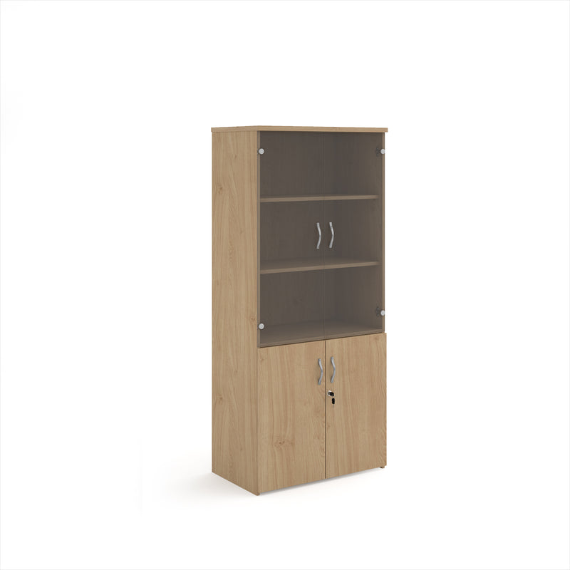 Universal Combination Unit With Glass Upper Doors - Kendal Oak