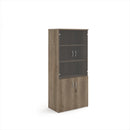 Universal Combination Unit With Glass Upper Doors - Nebraska Oak - NWOF