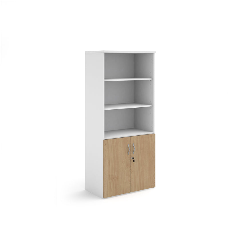 Duo Combination Unit With Open Top - White/Kendal Oak