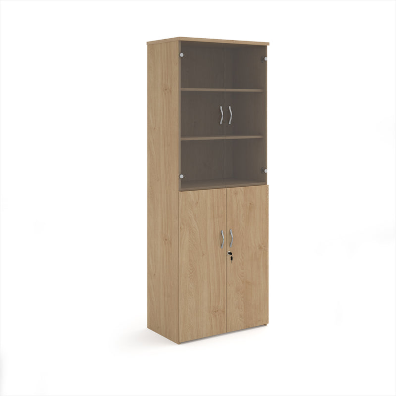 Universal Combination Unit With Glass Upper Doors - Kendal Oak