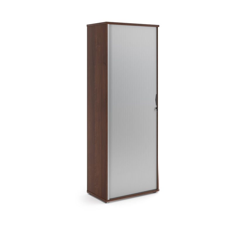 Universal Single Door Tambour Cupboard - Walnut