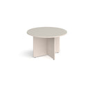 Arrow Head Leg Circular Meeting Table 1200mm - Light Grey