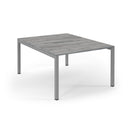 Connex Scalloped Back To Back Desks - Grey Oak - NWOF
