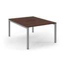 Connex Scalloped Back To Back Desks - Walnut - NWOF