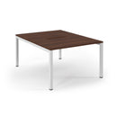 Connex Scalloped Back To Back Desks - Walnut - NWOF