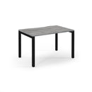 Connex Scalloped Single Desk - Grey Oak - NWOF