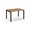 Connex Scalloped Single Desk - Oak - NWOF