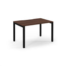 Connex Scalloped Single Desk - Walnut - NWOF