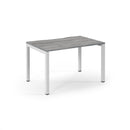 Connex Scalloped Single Desk - Grey Oak - NWOF