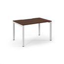 Connex Scalloped Single Desk - Walnut - NWOF