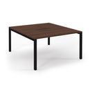 Connex Scalloped Back To Back Desks - Walnut - NWOF