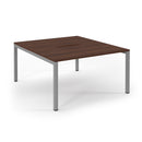 Connex Scalloped Back To Back Desks - Walnut - NWOF
