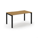 Connex Scalloped Single Desk - Oak - NWOF