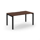 Connex Scalloped Single Desk - Walnut - NWOF