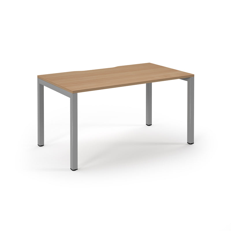 Connex Scalloped Single Desk - Beech - NWOF