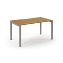 Connex Scalloped Single Desk - Oak - NWOF