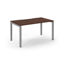 Connex Scalloped Single Desk - Walnut - NWOF