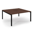 Connex Scalloped Back To Back Desks - Walnut - NWOF