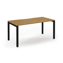 Connex Scalloped Single Desk - Oak - NWOF
