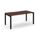 Connex Scalloped Single Desk - Walnut - NWOF