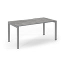 Connex Scalloped Single Desk - Grey Oak - NWOF