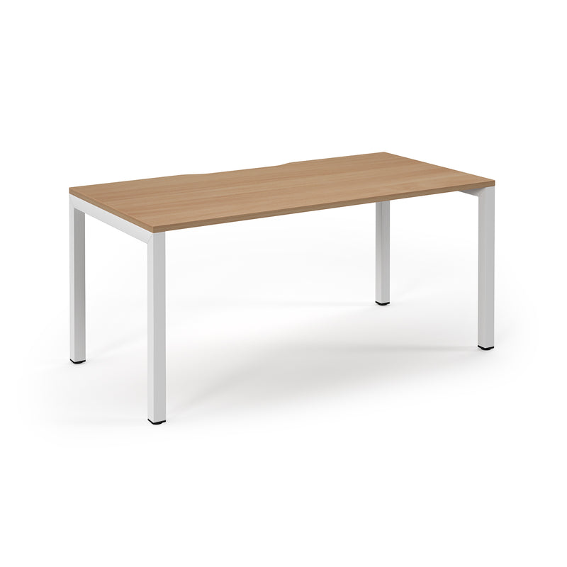 Connex Scalloped Single Desk - Beech - NWOF