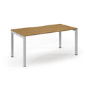 Connex Scalloped Single Desk - Oak - NWOF