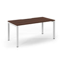 Connex Scalloped Single Desk - Walnut - NWOF