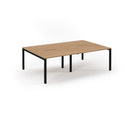 Connex Scalloped Double Back To Back Desks - Beech - NWOF