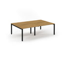 Connex Scalloped Double Back To Back Desks - Oak - NWOF