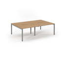 Connex Scalloped Double Back To Back Desks - Beech - NWOF